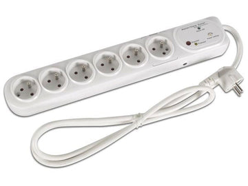 Multiprise 6 prises parafoudre 1 maitre 5 prises coupe veille surtension foudre orage netbp5/1ms ECLATS DESTOCKAGE