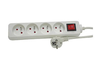 Multiprise avec parafoudre 1,5 m 4 Prises Blanc ECLATS DESTOCKAGE