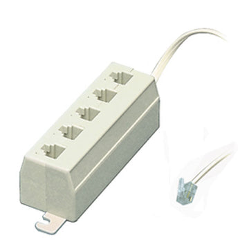 Multiprise repartiteur telephonique rj11 mâle vers 5 rj11 tel-0030 femelles prise telephone cordon ECLATS DESTOCKAGE