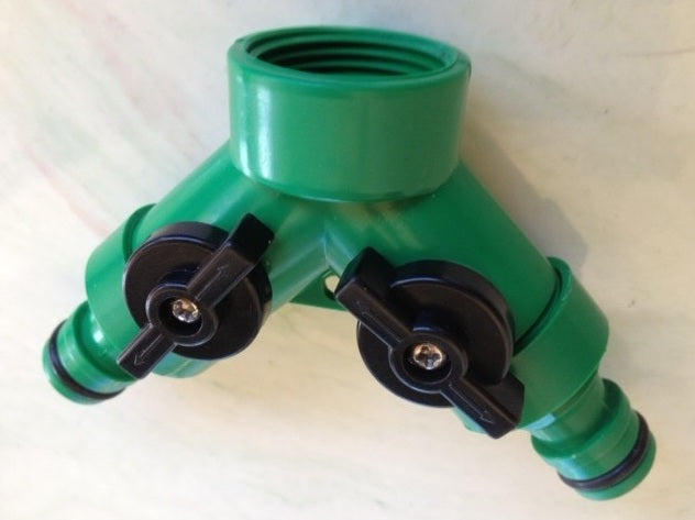 Nez de robinet dérivateur Connecteur double raccord rapide clipsable tuyau extensible hose8fr ECLATS DESTOCKAGE