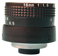 Objectif de camera 16mm 1: 1.6 iris sans diaphragme video surveilance caml14