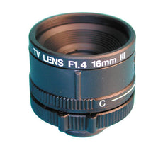 Objectif de camera 16mm f1.4 iris focale variable avec diaphragme lm16jcr video surveilance