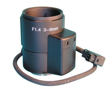 Objectif de camera 3 à 8mm asservi pilotage iris tension video surveillance caml1zb
