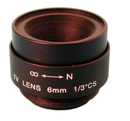 Objectif de camera 6mm 1/3 cs iris sans reglage diaphragme video surveillance tiil 06 - ECLATS DESTOCKAGE