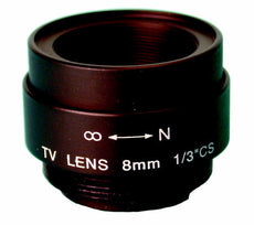 Objectif de camera 8mm 1/3 cs iris sans diaphragme caml3b video surveillance