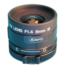 Objectif de camera 8mm 1/3' f1.4 focale variable avec diaphragme iris lm8jcr video surveillance