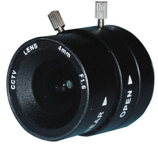 Objectif de camera video 4mm f1.6 iris avec reglage manuel diaphragme surveillance
