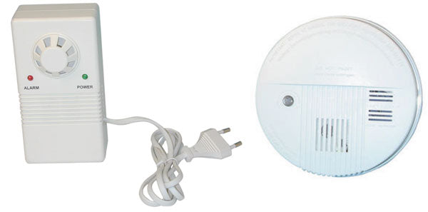 Pack 1 detecteur incendie electronique buzzer alarme 1 detection fuite gaz 220v ECLATS DESTOCKAGE