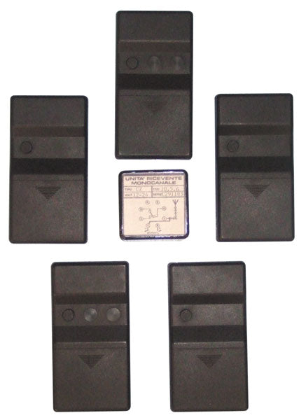Pack 1 recepteur hf 5 emetteurs radio 30.545mhz commande transmission transmetteur alarme ECLATS DESTOCKAGE