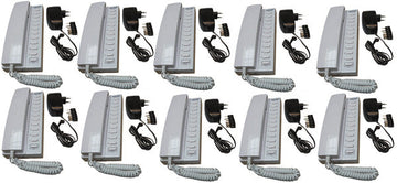 Pack 10 combine interphone filaire compatible 11 poste intercommunication 10 alimentation electrique ECLATS DESTOCKAGE