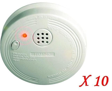 Pack 10 detecteur incendie 14604 buzzer detection alarme temperature smoke detector ECLATS DESTOCKAGE
