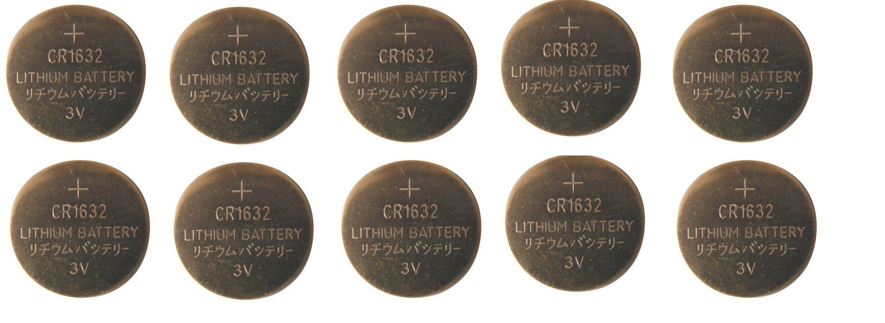 Pack 10 piles lithium 3vcc 120mah cr1632 piles lithium pile bouton alimentations cr1632c ECLATS DESTOCKAGE