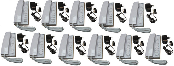 Pack 11 combine interphone filaire compatible 11 poste intercommunication 11 alimentation electrique ECLATS DESTOCKAGE