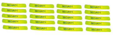 Pack 20 brassards jaune fluo security en471 velcro securite routiere haute visibilite protection - ECLATS DESTOCKAGE