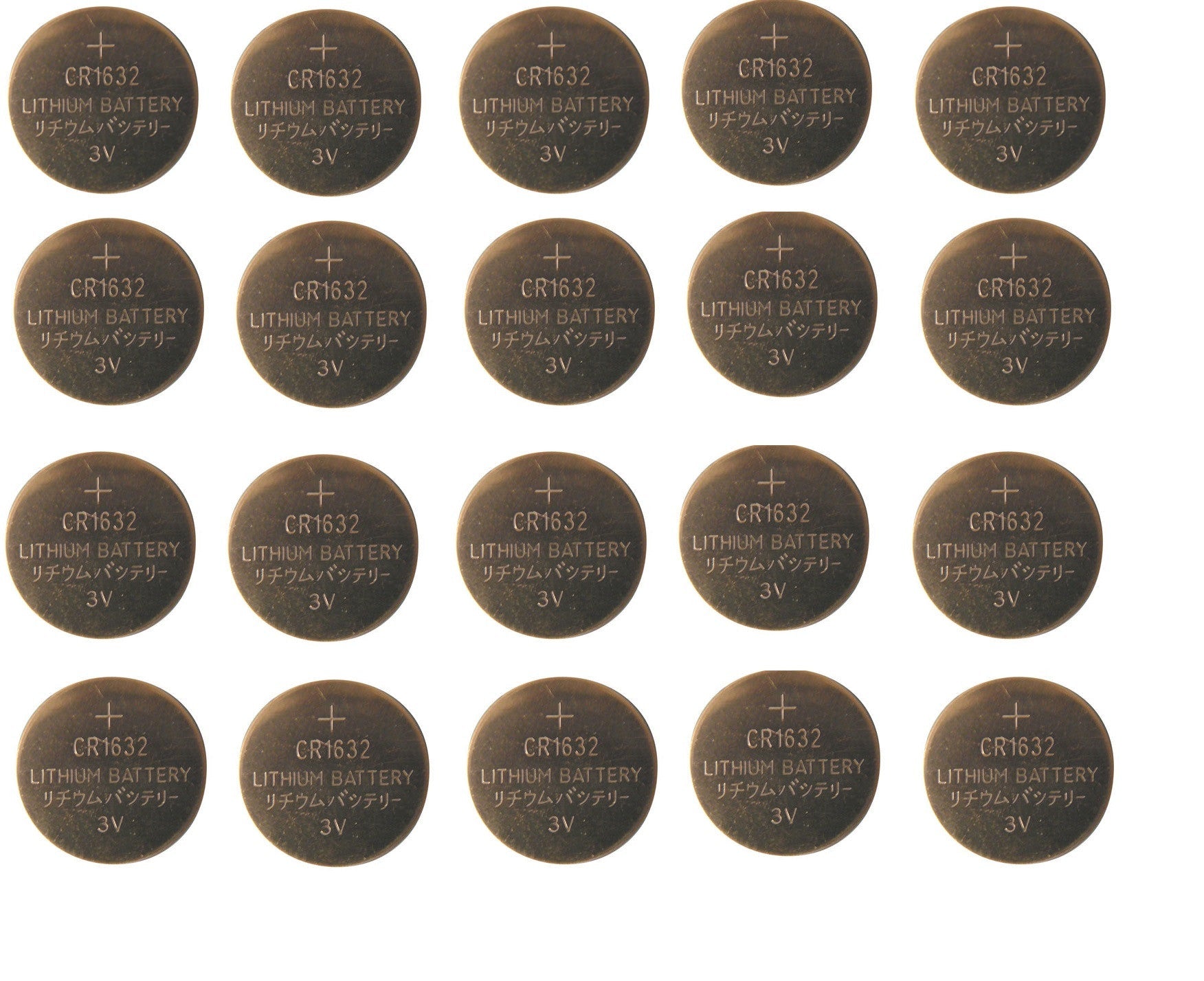 Pack 20 piles lithium 3vcc 120mah cr1632 piles lithium pile bouton alimentations cr1632c ECLATS DESTOCKAGE