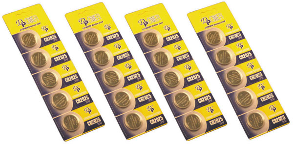 Pack 20 piles lithium 3vcc cr2025 bouton alimentations ECLATS DESTOCKAGE