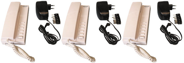 Pack 3 combine interphone filaire compatible 5 postes intercommunication 3 alimentation electrique ECLATS DESTOCKAGE