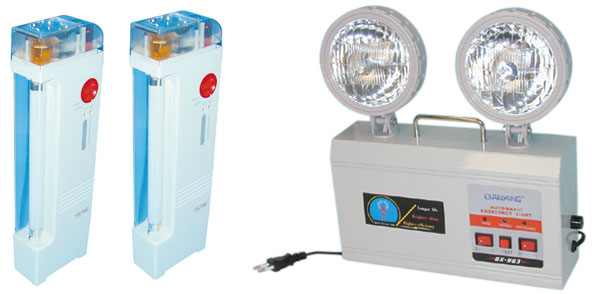 Pack 3 eclairage de secours rechargeable (1 dx963 220vca 2x4.5w 2 ts214r 220vca 3w) ECLATS DESTOCKAGE