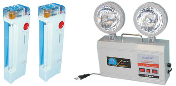 Pack 3 eclairage de secours rechargeable (1 dx963 220vca 2x4.5w 2 ts214r 220vca 3w) ECLATS DESTOCKAGE