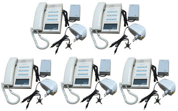 Pack 5 combine interphone station pour 12 postes maitres 5 alimentation electrique ECLATS DESTOCKAGE
