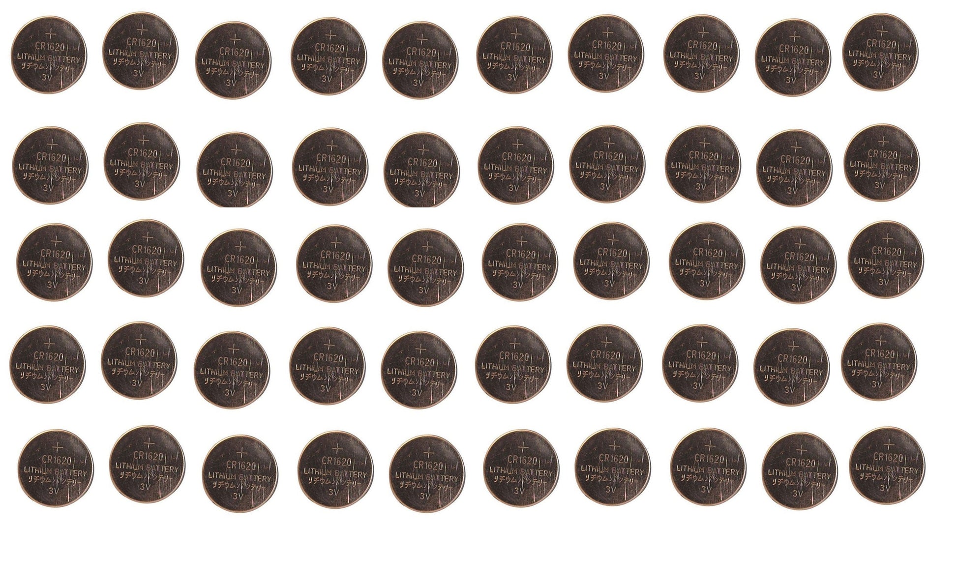 Pack 50 piles bouton lithium 3v 70mah alimentation accu pile 3vcc hq cr1620 cr1620c 5009lc di1620 ECLATS DESTOCKAGE