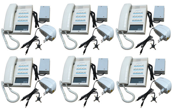 Pack 6 combine interphone station pour 12 postes maitres 6 alimentation electrique ECLATS DESTOCKAGE