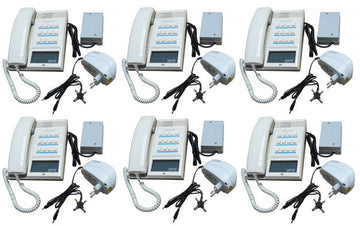 Pack 6 combine interphone station pour 12 postes maitres 6 alimentation electrique ECLATS DESTOCKAGE