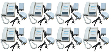 Pack 8 combine interphone station pour 12 postes maitres 8 alimentation electrique ECLATS DESTOCKAGE