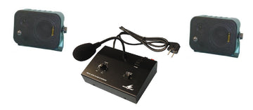 Pack amplificateur electronique pa microphone micro public adress haut parleur interphone guichet ECLATS DESTOCKAGE