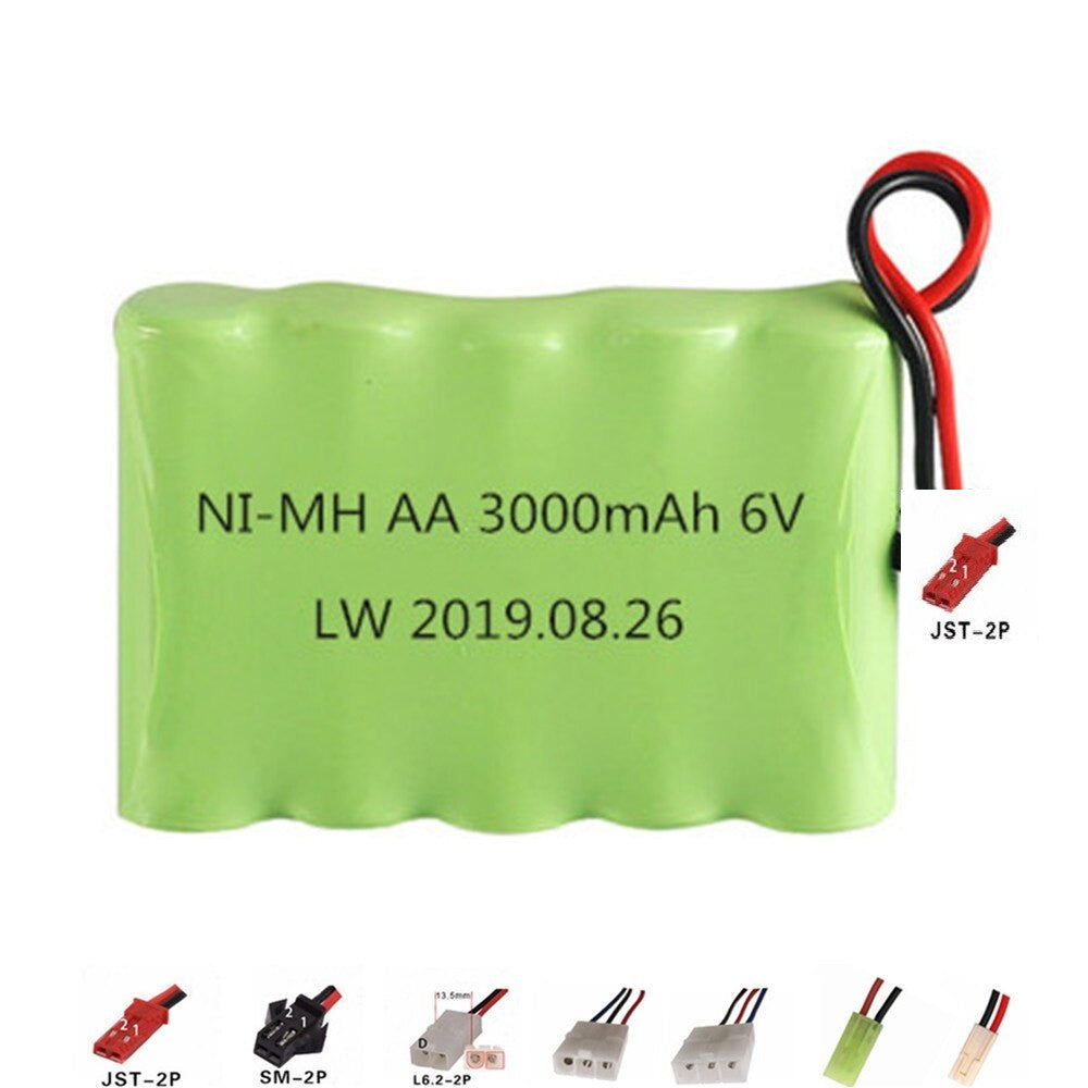 Pack batteries accus rechargeable cable gaine prise pour reception voiture i mh 6v 3000mah alc63000 - ECLATS DESTOCKAGE