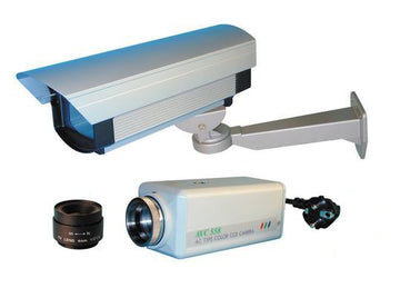 Pack camera surveillance video couleur  objectif video 4mm coffret protection exterieure ECLATS DESTOCKAGE