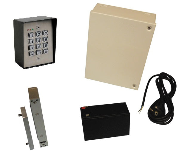 Pack controle acces autonome clavier etanche ip64 a code ventouse electrique porte bureau maison etc ECLATS DESTOCKAGE