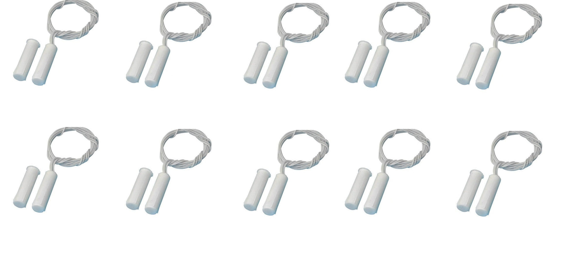 Pack de 10 contacts nf encastrable 9mm blanc 2 fils etecteur ouverture capteur magnetique ECLATS DESTOCKAGE