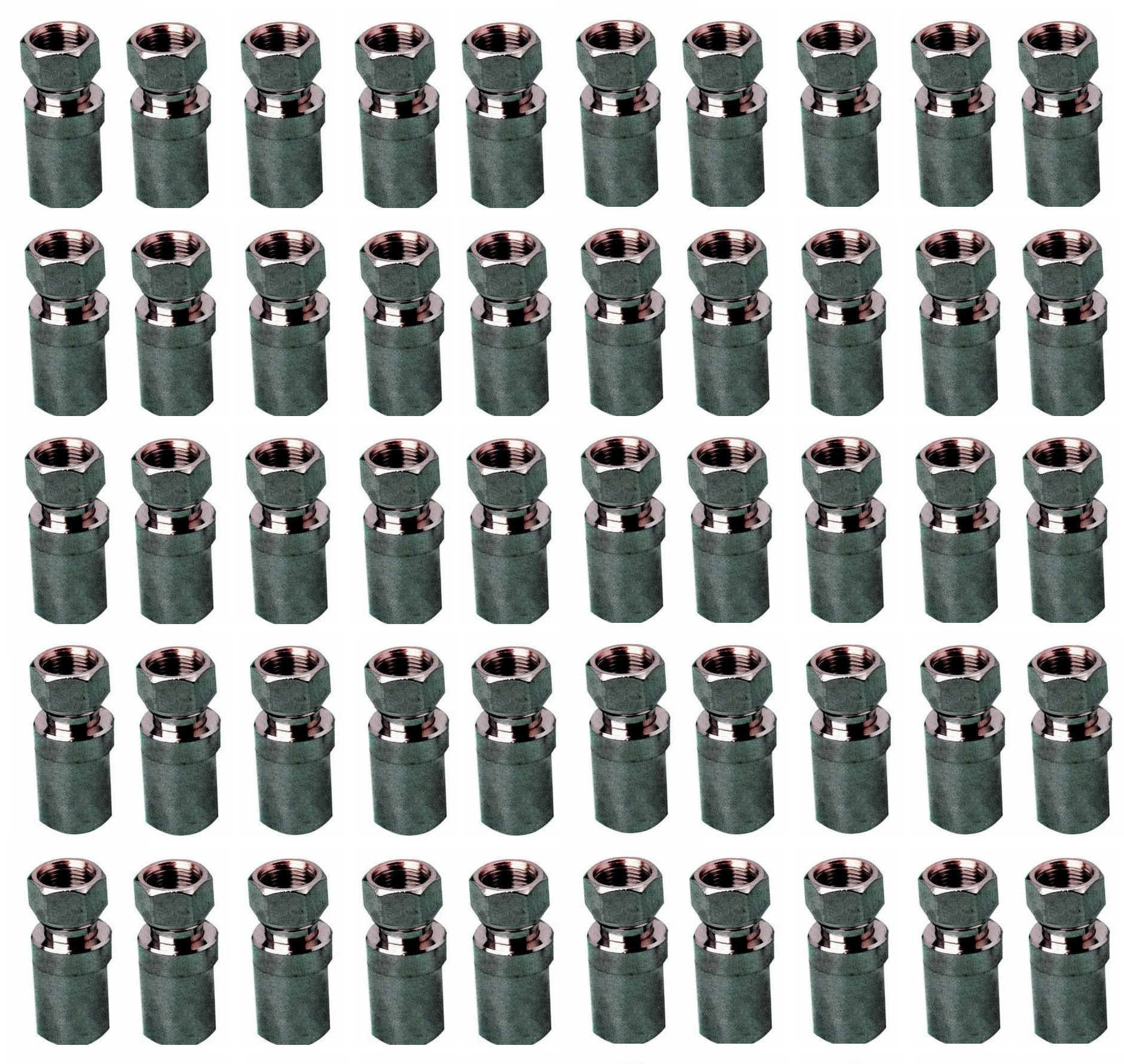 Pack de 50 fiches f a visser 10.4mm pour cable coaxial 11prtc 11vrtc ø10mm 7c2v ø11mm kx8 rg11 ECLATS DESTOCKAGE