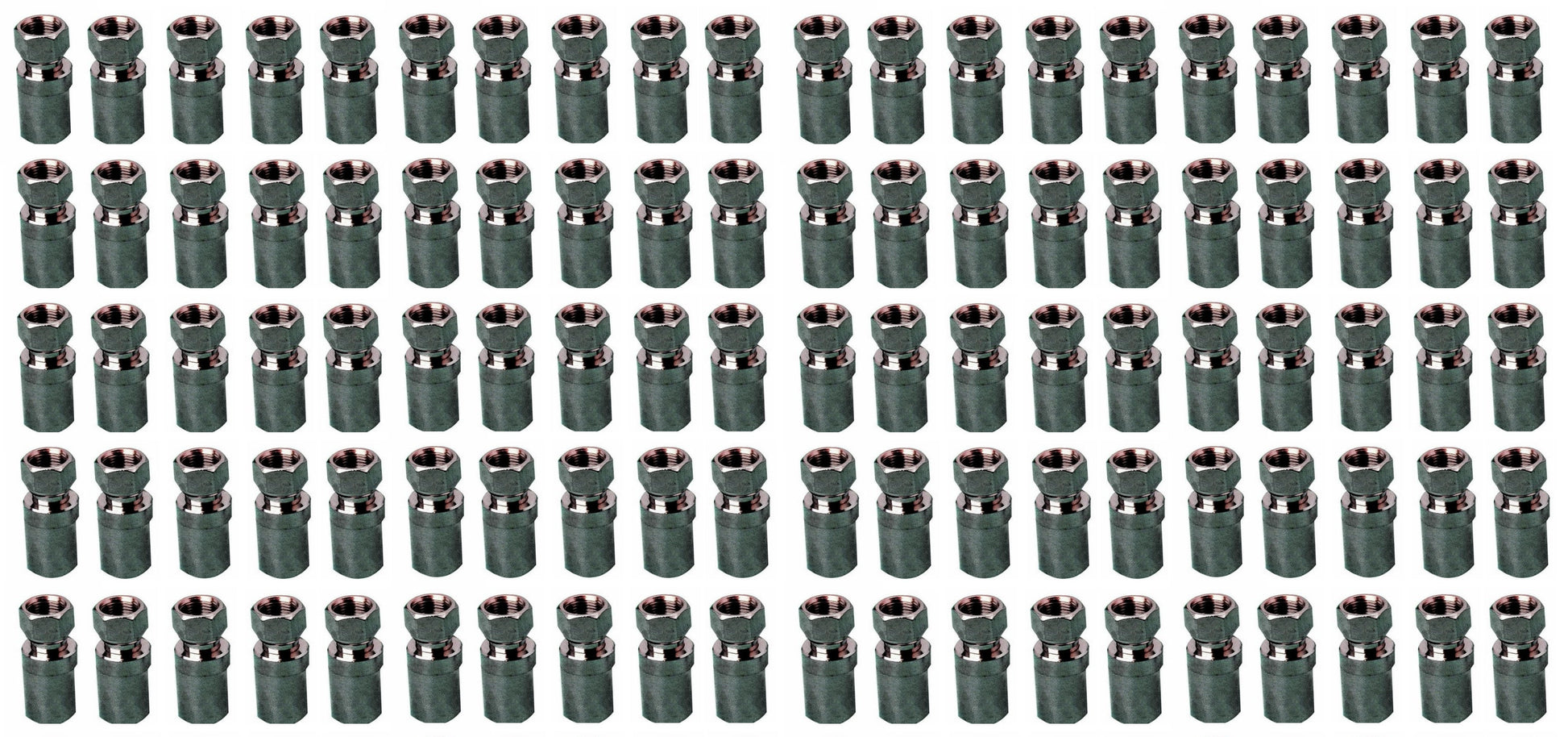 Pack de 100 fiches f a visser 10.4mm pour cable coaxial 11prtc 11vrtc ø10mm 7c2v ø11mm kx8 rg11 ECLATS DESTOCKAGE