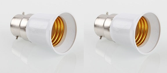 Pack de 2 adaptateurs convertisseur b22 a e27 douille lampe ampoule led adaptation culot - ECLATS DESTOCKAGE