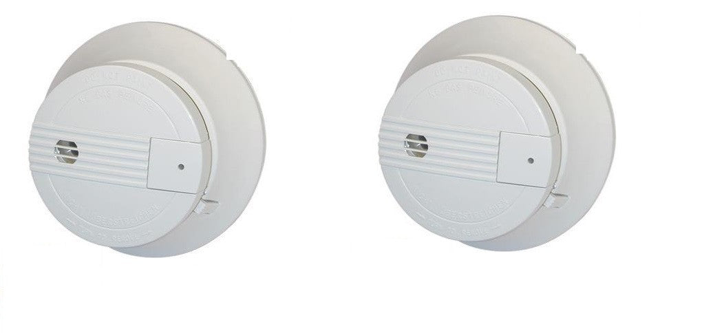 Pack de 2 en14604 detecteurs de fumee incendie sans fil r433mhz alarme feu radio hf ECLATS DESTOCKAGE