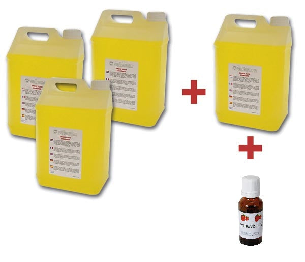 Pack de 4 bidons 5 litres vdlsl5 liquide machine a fumee + 1 flacon essence parfumée vdlslf6 5410329323103 ECLATS DESTOCKAGE