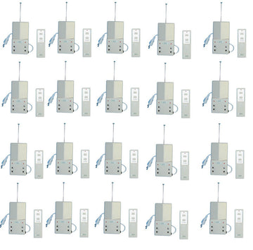 Pack de 20 interrupteurs electriques radio a distance 1 canal 10/30m 220vca eclairage domotique ECLATS DESTOCKAGE