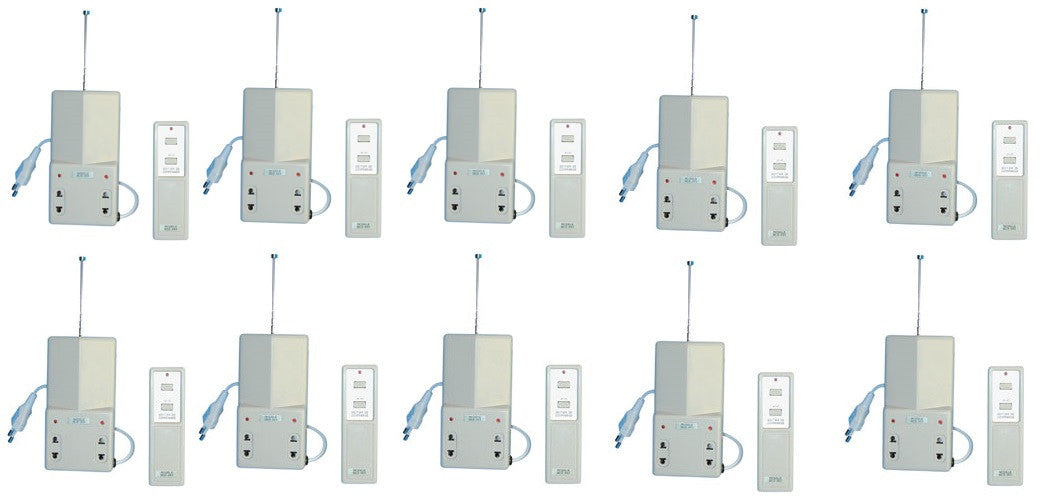 Pack de 10 interrupteurs electriques radio a distance 1 canal 10/30m 220vca eclairage domotique ECLATS DESTOCKAGE