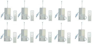 Pack de 10 interrupteurs electriques radio a distance 1 canal 10/30m 220vca eclairage domotique ECLATS DESTOCKAGE