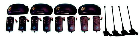 Pack domotique 8 telecommandes radio 4 canaux t4f 4 recepteur rb1f 4 antenne 433mhz 433a securite ECLATS DESTOCKAGE
