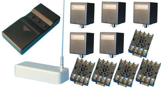 Pack domotique compose de 1 telecommande albano PLC7N 1 recepteur radio rx40967 4 dcd ae3007  etc ECLATS DESTOCKAGE
