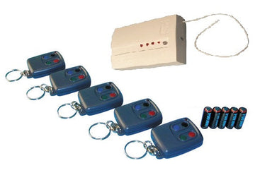 Pack domotique compose de : 5 telecommandes radio r4t + 1 recepteur hf 4 canaux ECLATS DESTOCKAGE