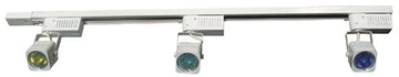 Pack eclairage electrique gu5.3 couleur (3 spot btr 3 lampes dichroïque couleur mr16 rail) - ECLATS DESTOCKAGE