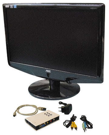 Pack ecran lcd 19' plat vga avec convertisseur multi signal video rca vers vga ECLATS DESTOCKAGE