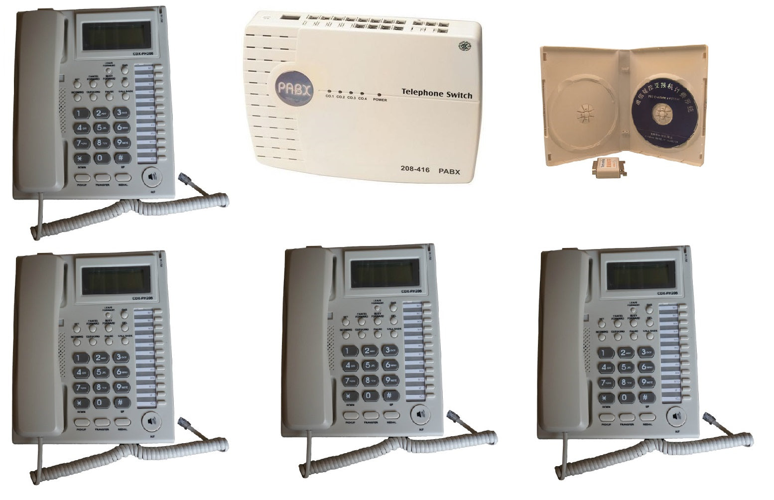 Pack Pabx central standard telephonique 3 lignes 12 postes téléphone - ECLATS DESTOCKAGE