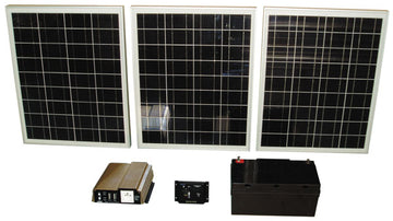 Pack panneau solaire 3x40w batterie rechargeable convertisseur tension 1000w 12v 220v 12 220 - ECLATS DESTOCKAGE