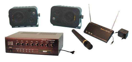 Pack sonorisation amplificateur micro hf haut parleur ensemble micro sans fil complet ECLATS DESTOCKAGE