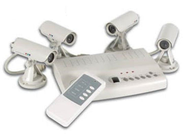 Pack surveillance audio video a/v camset13 avec 4 cameras filaires telecommande videosurveillance ECLATS DESTOCKAGE